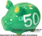 Preview: Sparschwein Kleinsparschwein 3D Design 50 Birthday! Keramik A